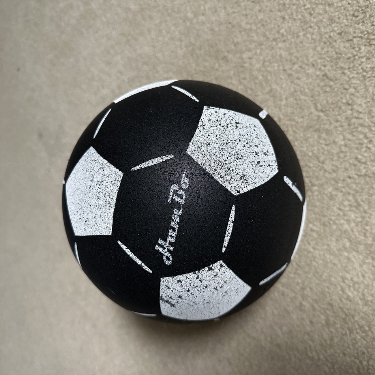 The Silent Kick ball at home